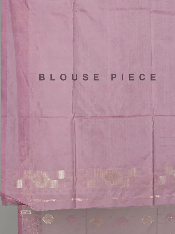 Onion pink semi cotton silk saree for women festive wear