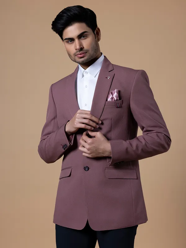 Onion pink terry rayon men blazer