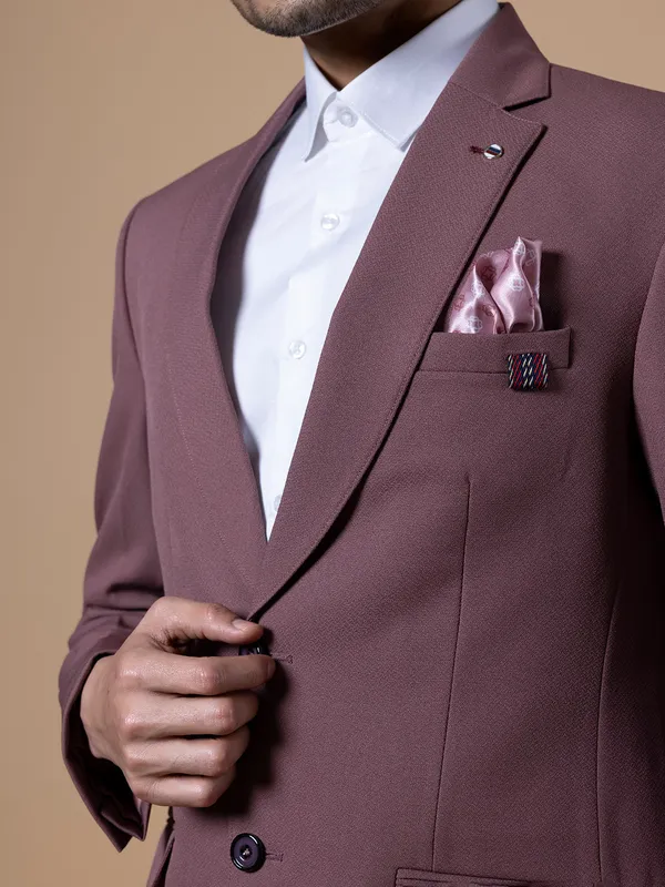 Onion pink terry rayon men blazer