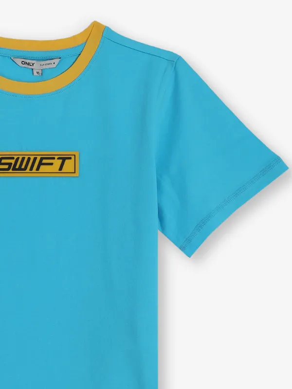 ONLY aqua cotton t-shirt for women