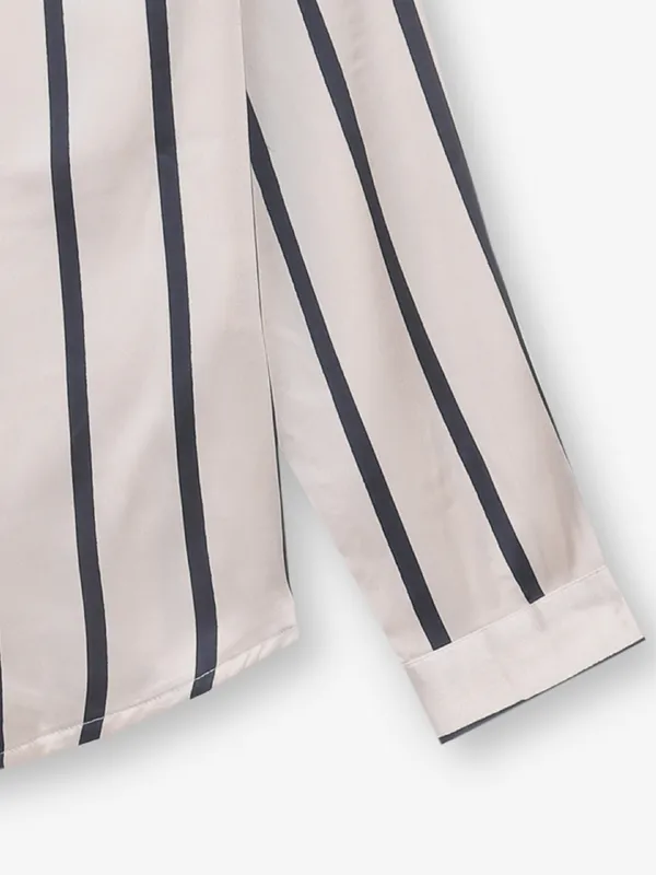 ONLY beige stripe linen shirt