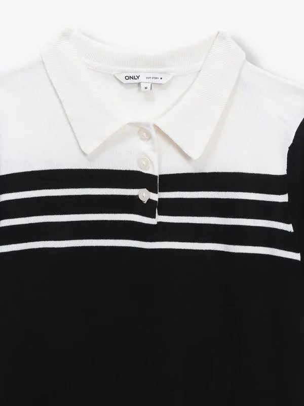 ONLY black printed knitted top