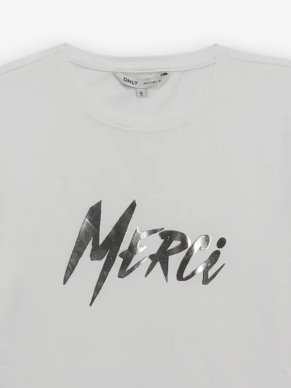 ONLY cotton t-shirt in off-white