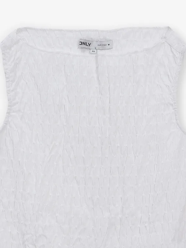 ONLY off-white cotton texture top