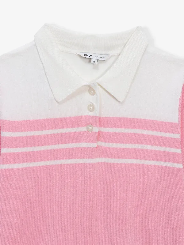 ONLY printed pink knitted top