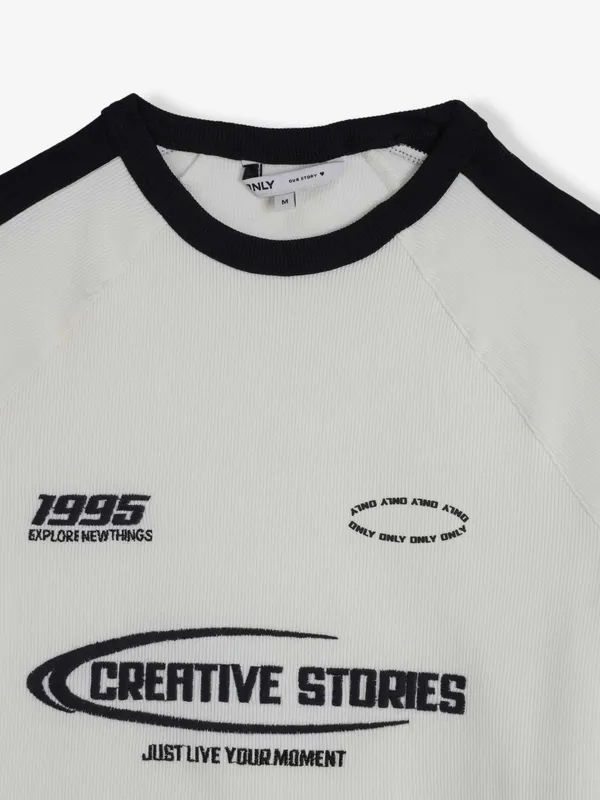 ONLY printed white t-shirt for women
