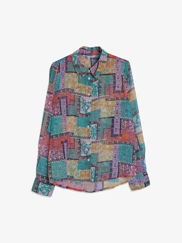 ONLY trendy multi color printed shirt