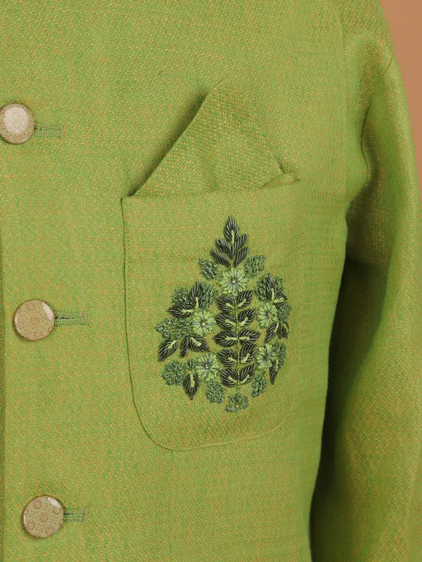Orange cotton waistcoat set for wedding