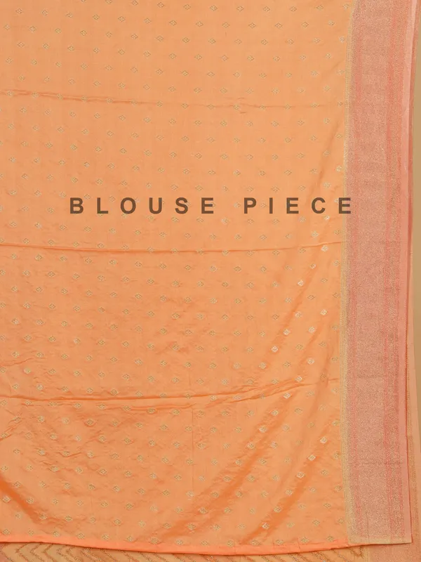 Orange georgette saree with contrast border