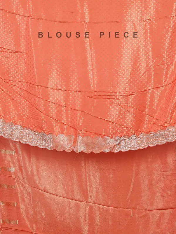 Orange tissue silk festive saree