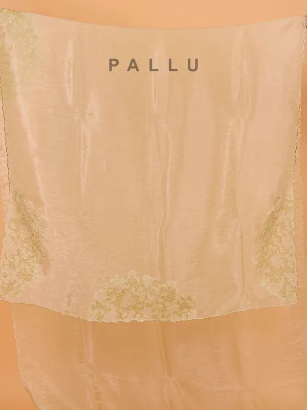 Organza pista green saree for wedding