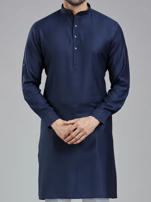 Oxford navy festival kurta for men