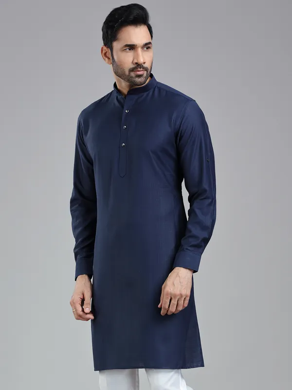Oxford navy festival kurta for men