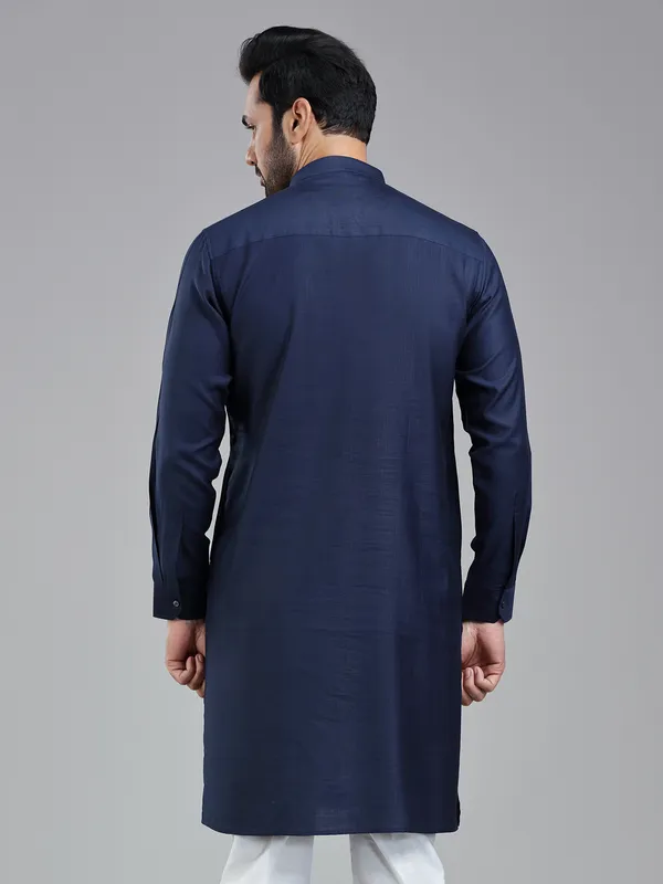 Oxford navy festival kurta for men