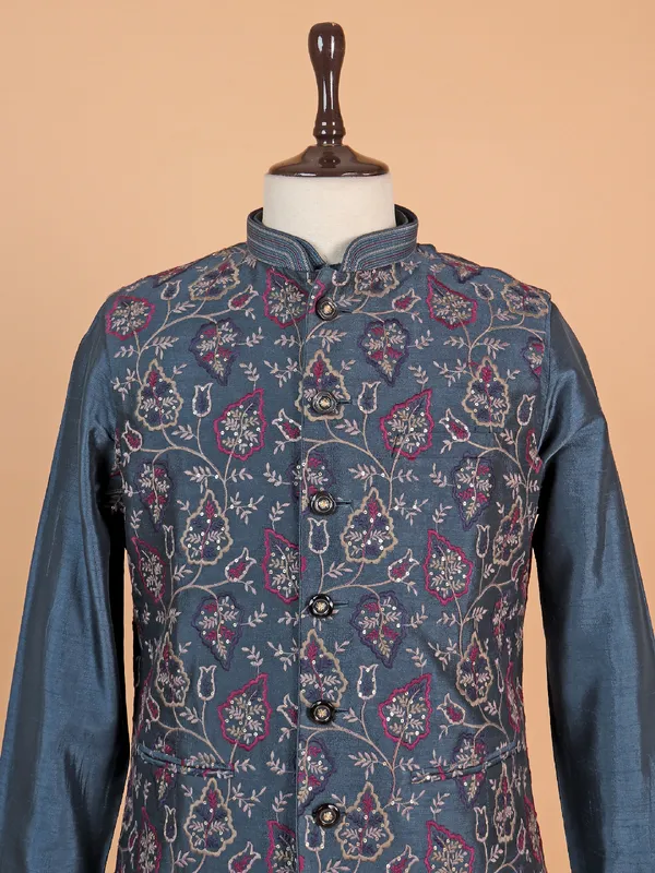 Pacific silk waistcoat set for men