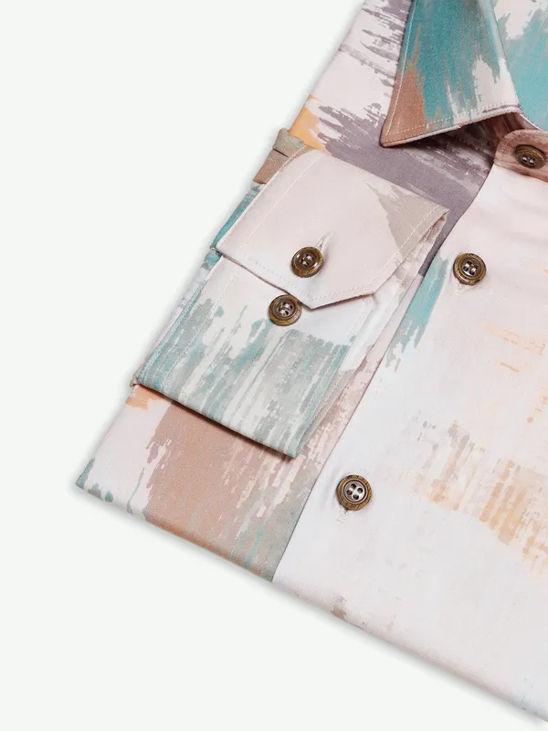 Paribito multi color cotton printed shirt