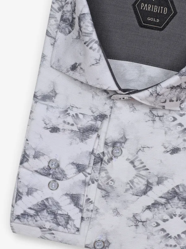 PARIBITO off-white printed shirt