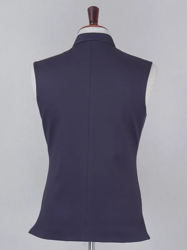 Party wear dark grey shade terry rayon waistcoat