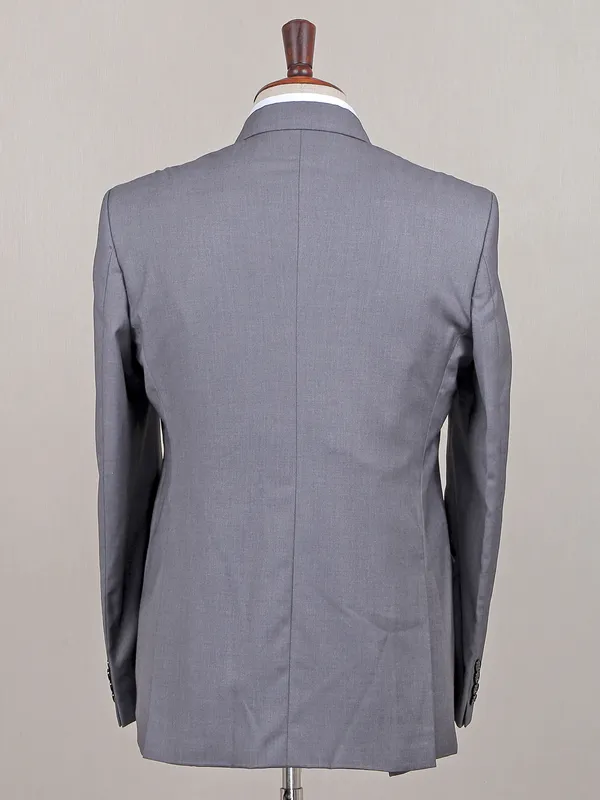 Party wear grey solid terry rayon blazer