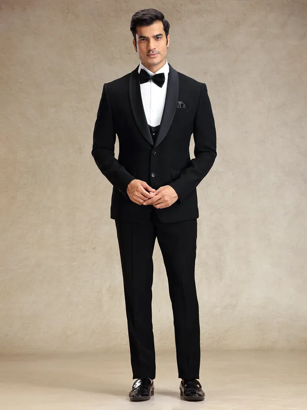 Party wear navy 5 pcs polyster tuxedo suit