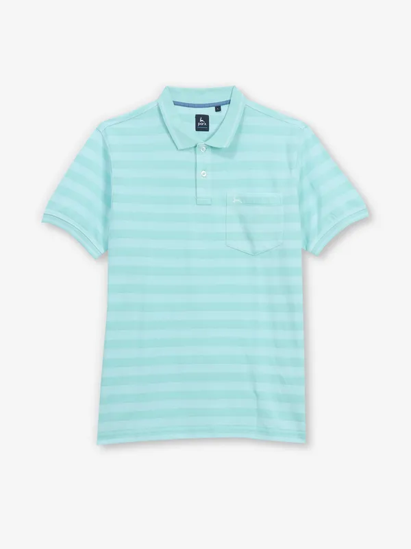 PARX aqua cotton stripe t-shirt