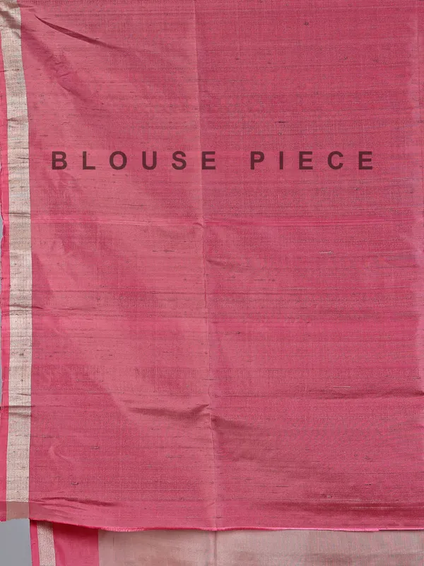 Pastel onion pink banglori silk saree with zari weaving