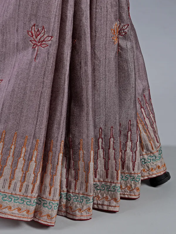 Pastel onion pink silk saree for women