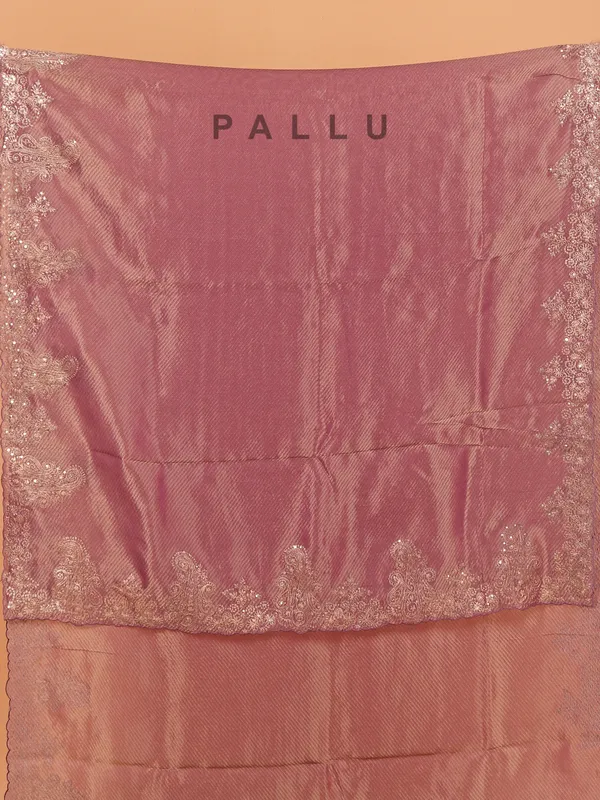 Pastel purple organza saree gor wedding