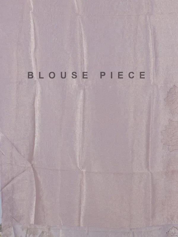 Pastel purple semi tissue silk festival saree with embroidery detailing