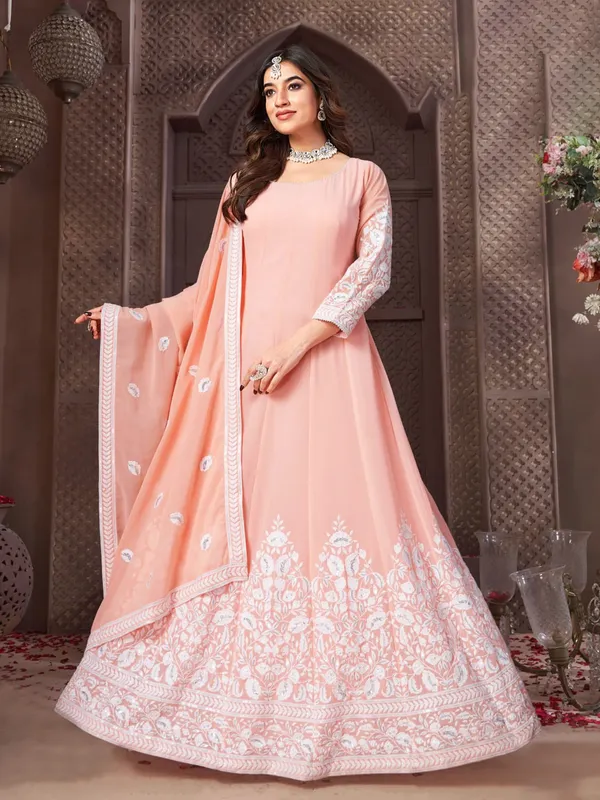 Buy Peach Salwar Suits online in United States United States