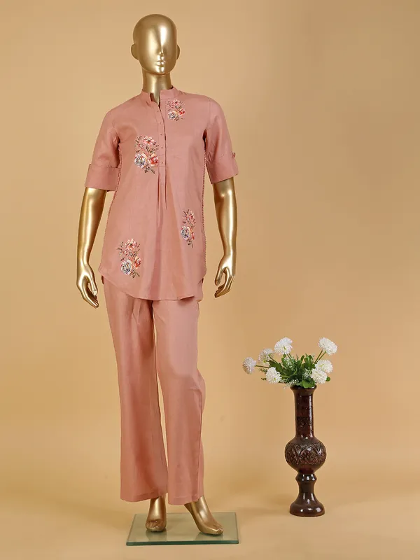 Peach cotton co ord set