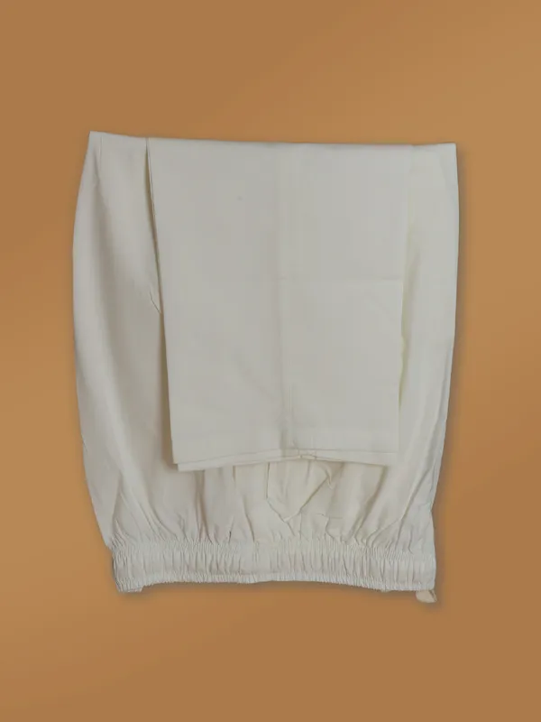 Peach textured cotton kurta set for men