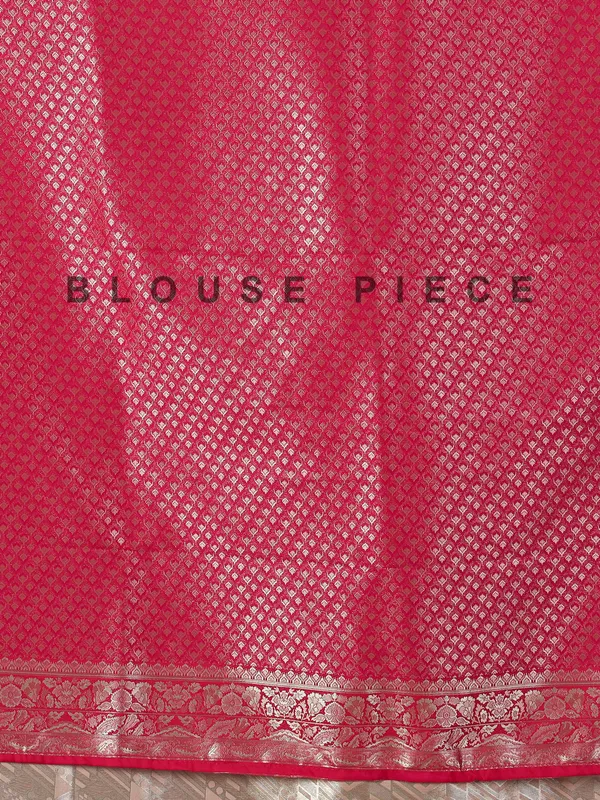 Peach tissue silk saree with contrast border