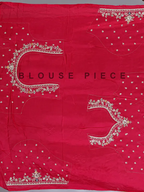 Peach tissue silk saree with zardosi and bead embellishments