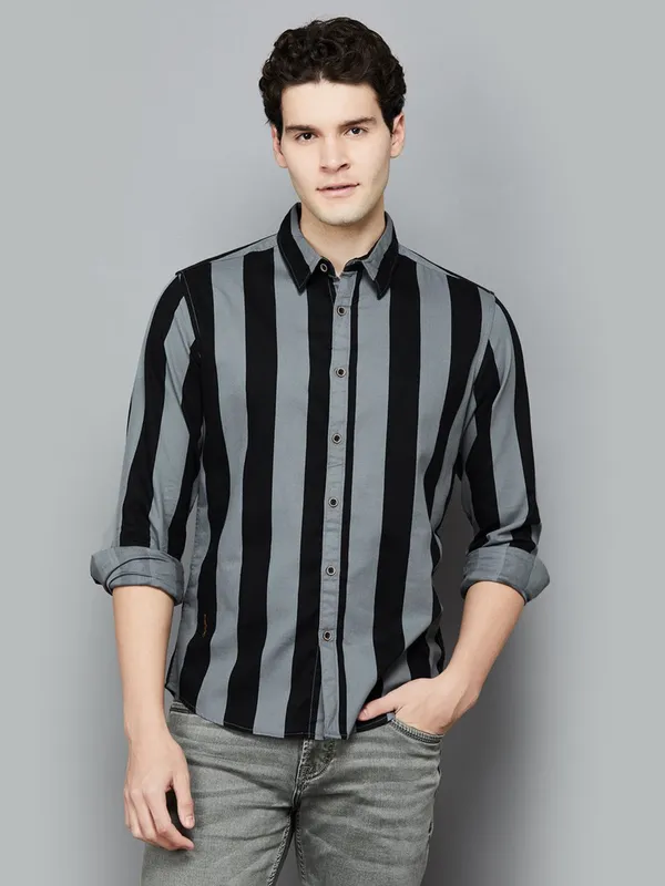 PEPE black and grey cotton shirt