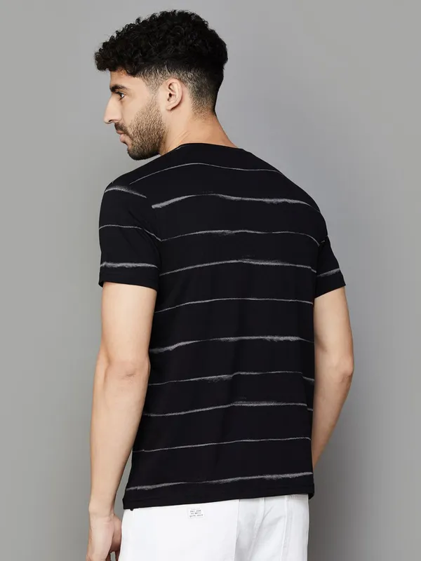 PEPE black stripe cotton slim fit t-shirt