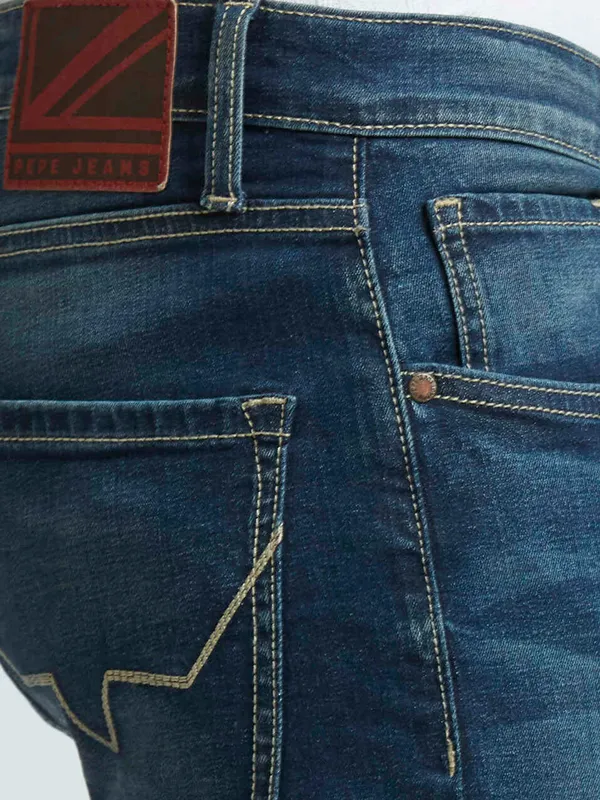 PEPE blue denim washed jeans