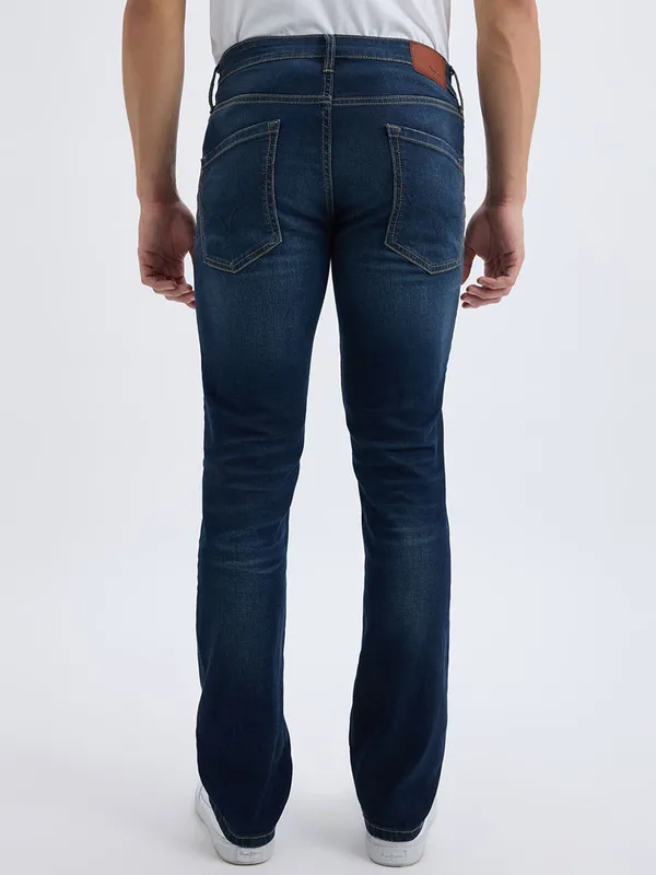 PEPE blue washed slim fit denim jeans