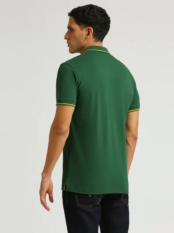 PEPE cotton green plain t-shirt