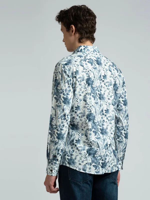 PEPE floral blue casual cotton shirt
