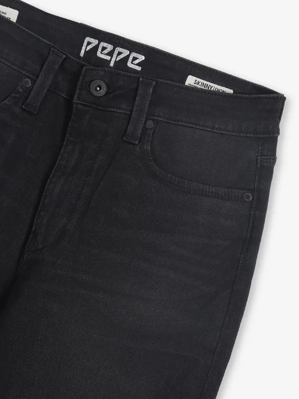 PEPE JEANS black denim washed jeans