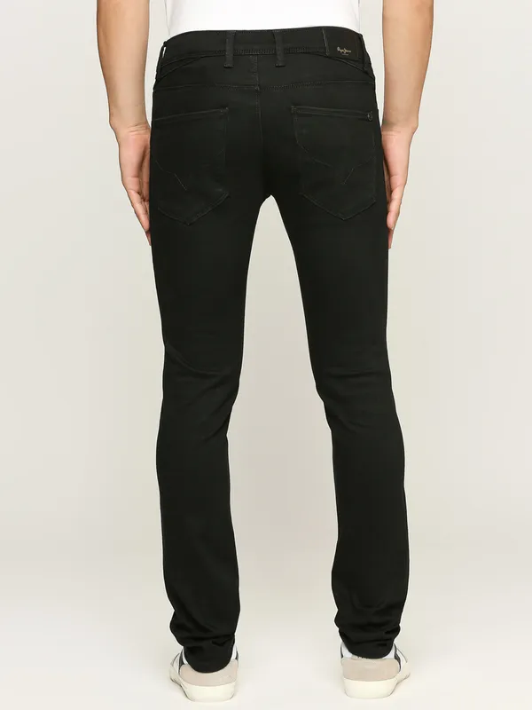 Pepe Jeans black mid waist slim fit jeans