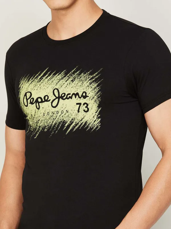 Pepe Jeans black printed t shirt