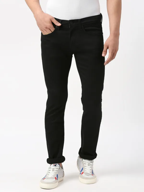 Pepe Jeans black slim fit jeans in solid