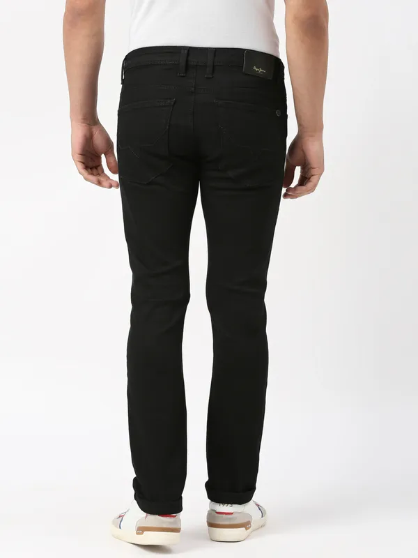 Pepe Jeans black slim fit jeans in solid
