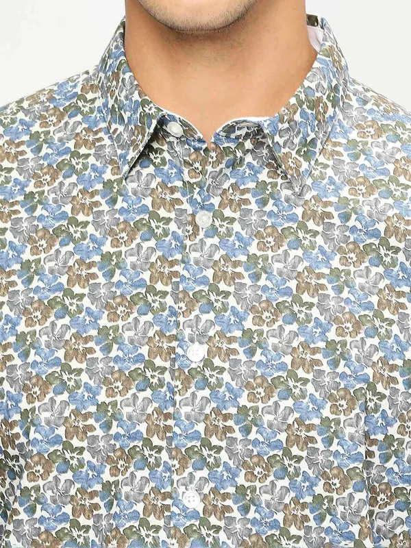 Pepe Jeans blue and brown printed shirt