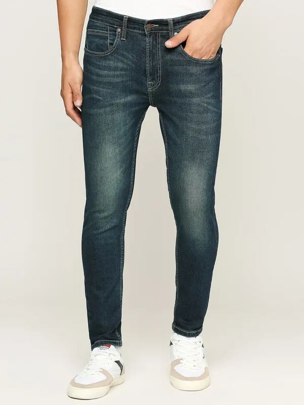 Pepe Jeans blue ankle regular fit jeans