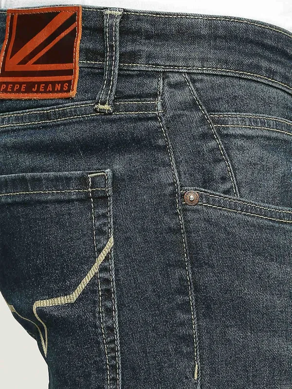 Pepe Jeans blue ankle regular fit jeans