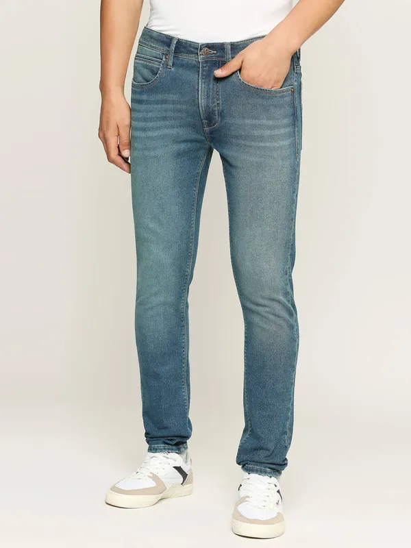 Pepe Jeans blue mid rise skinny jeans