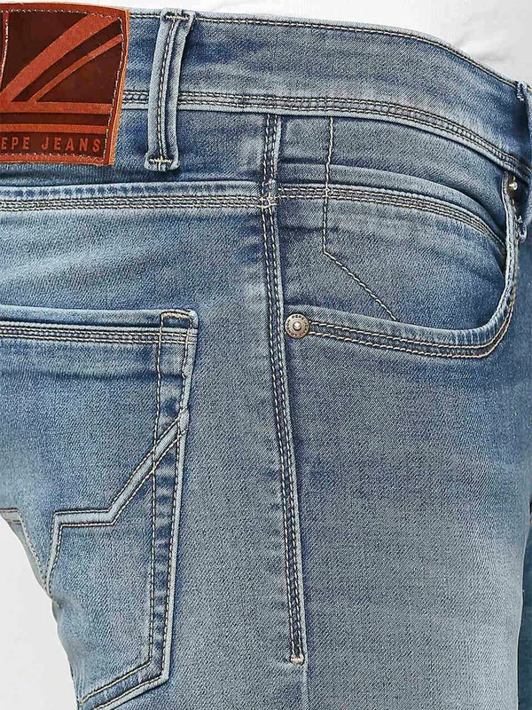 Pepe Jeans blue washed jeans with slim fit